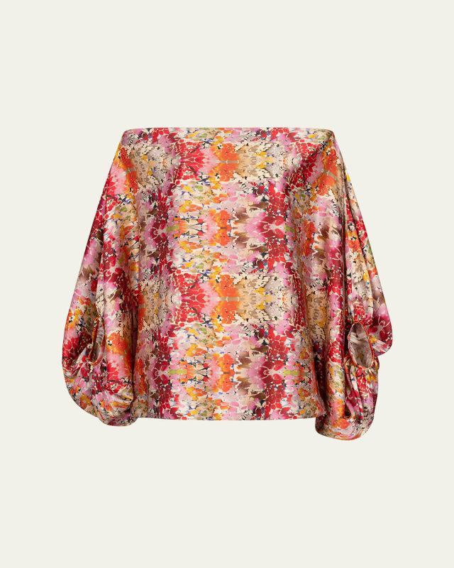 Bellagio Abstract Boatneck Blous